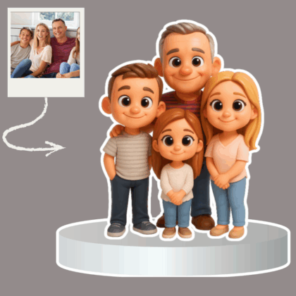 Aile Karikatür Figür (4 Kişilik)