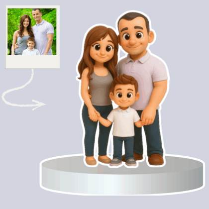 Aile Karikatür Figür (3 Kişilik)