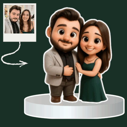 Çift Karikatür Figür